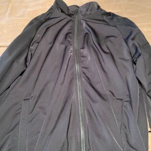 Men’s Black on Black Adidas Track Jacket with Black Stripes